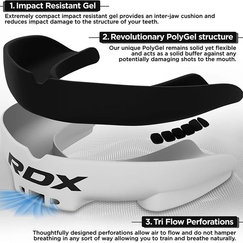 Children's mouthgard RDX Mouth Junior white/black 2