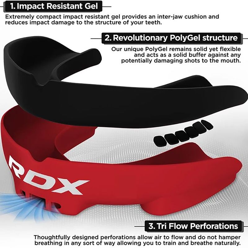 Children's mouthgard RDX Mouth Junior red/black 2