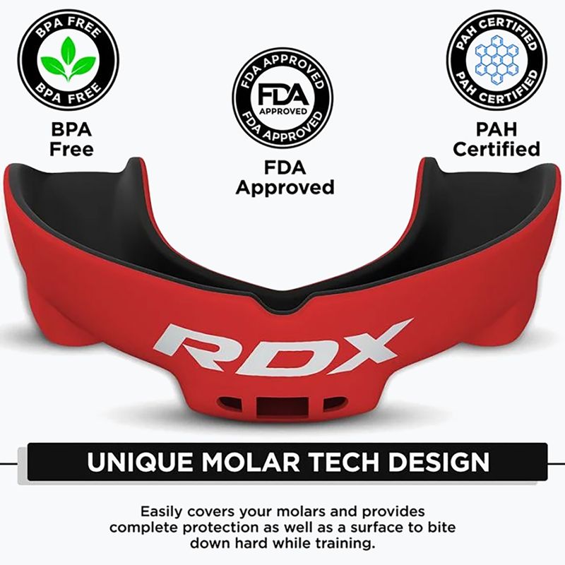 Children's mouthgard RDX Mouth Junior red/black 3