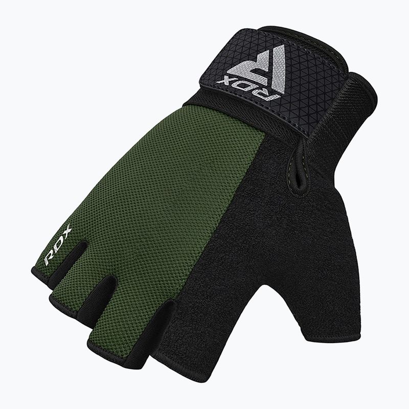 RDX W1H Gym Workout Gloves army green 4