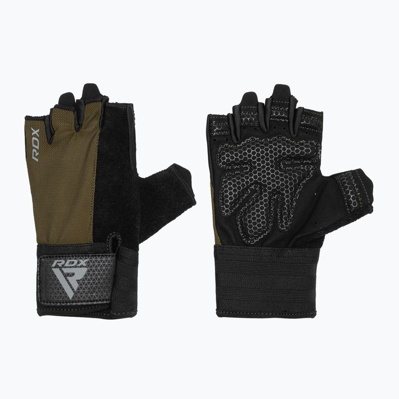 RDX W1H Gym Workout Gloves army green