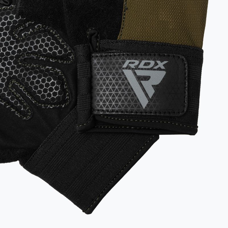 RDX W1H Gym Workout Gloves army green 4