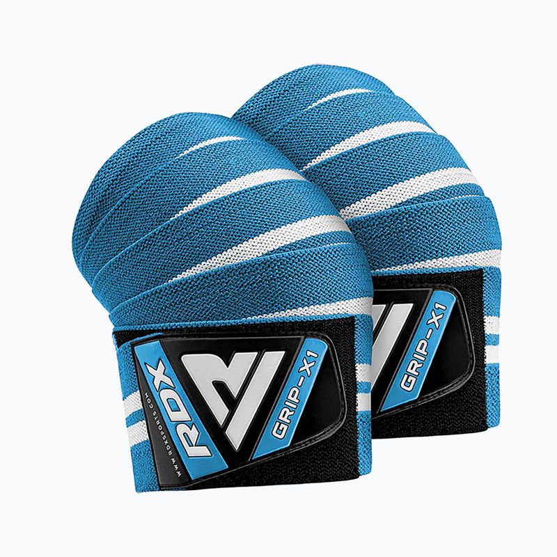 RDX Weightlifting Gym Knee Wrap blue 3