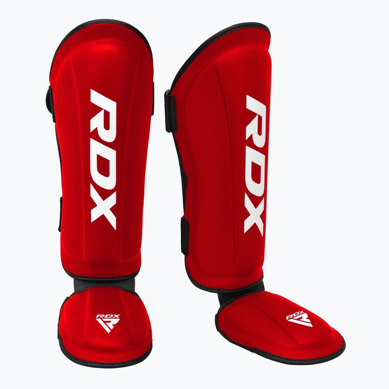 RDX T1 Shin Instep Guards tibia and foot protectors red/white