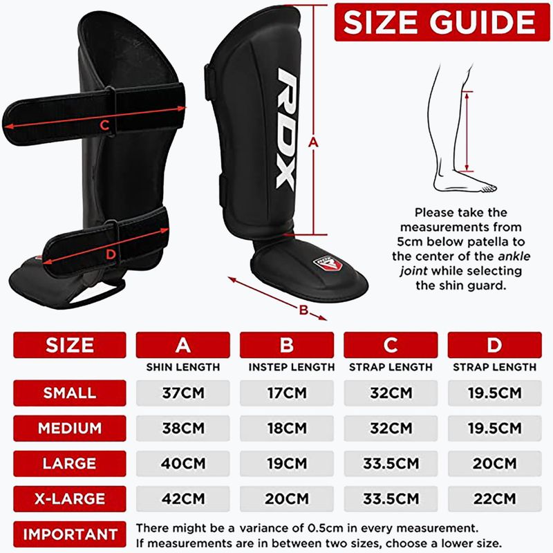 RDX T1 Shin Instep Guards tibia and foot protectors red/white 8