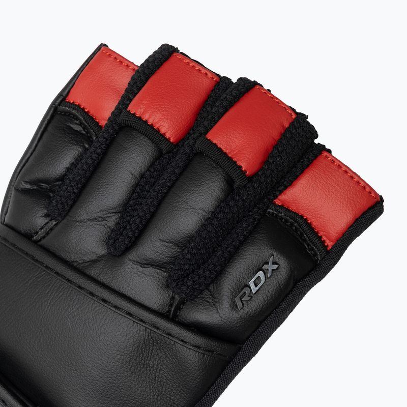 RDX L4 Finger Weightlifting Training Gloves Leather red/black 4