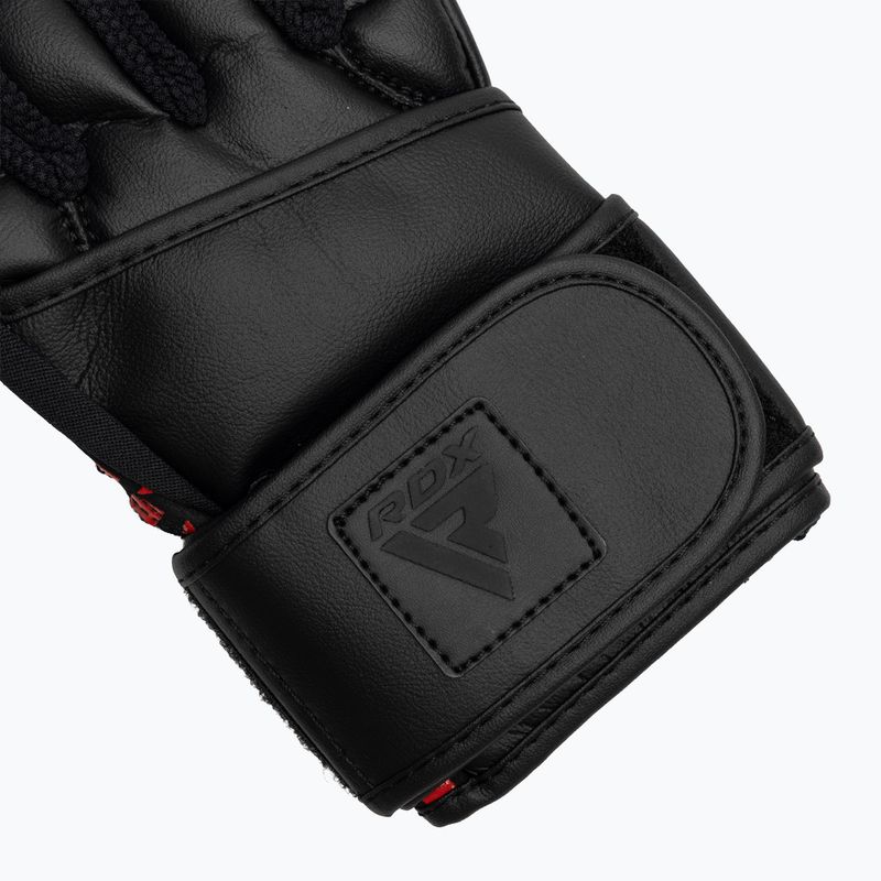 RDX L4 Finger Weightlifting Training Gloves Leather red/black 5