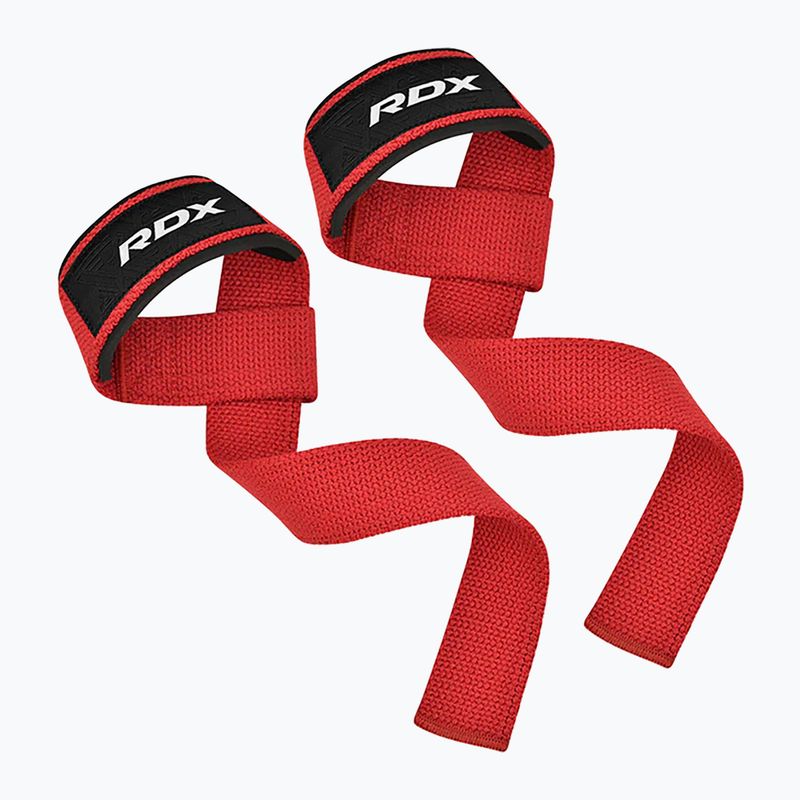 RDX W1 Weight Training Wrist Straps red 2