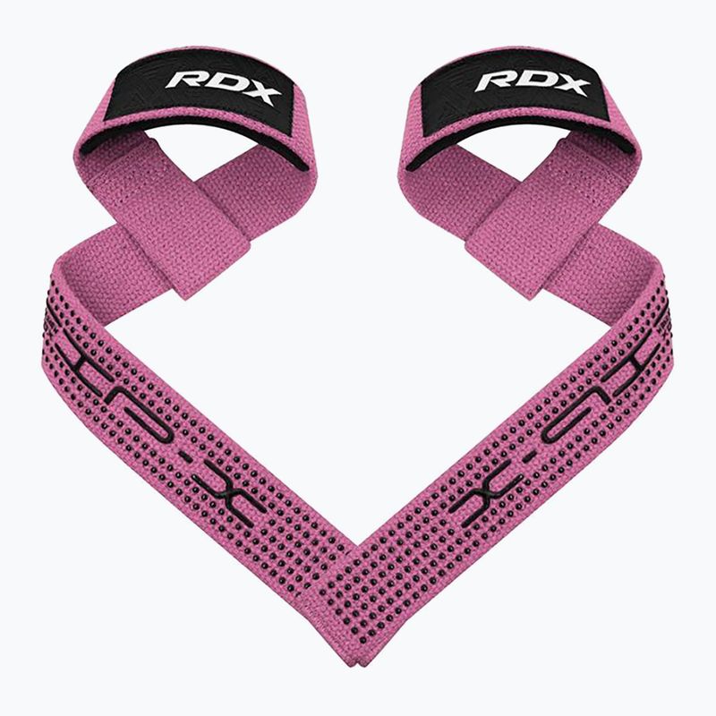 RDX S4 Weightlifting Wrist Straps pink 2