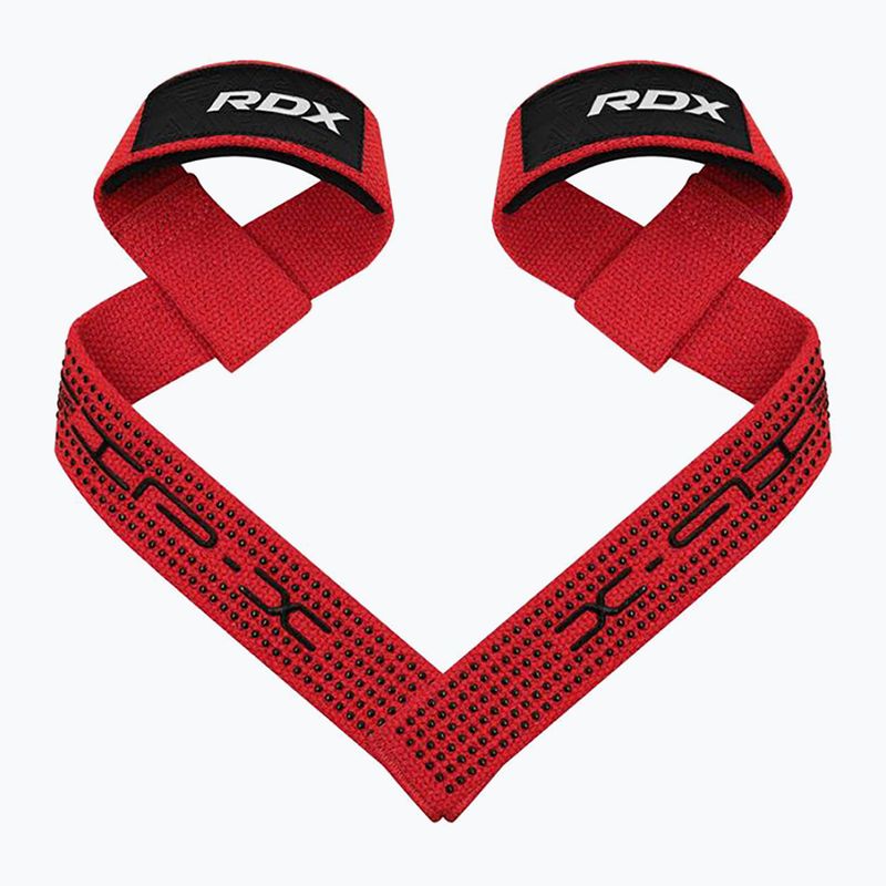 RDX S4 Weightlifting Wrist Straps red 2