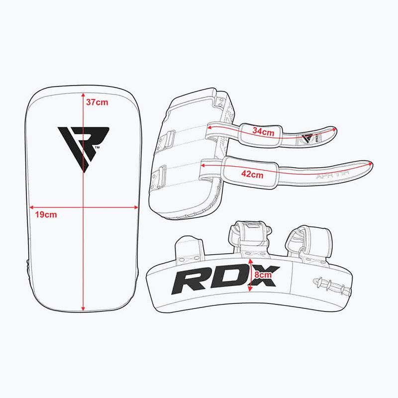 RDX T1 curved thai kick pad black APR-T1B treinng disc 9