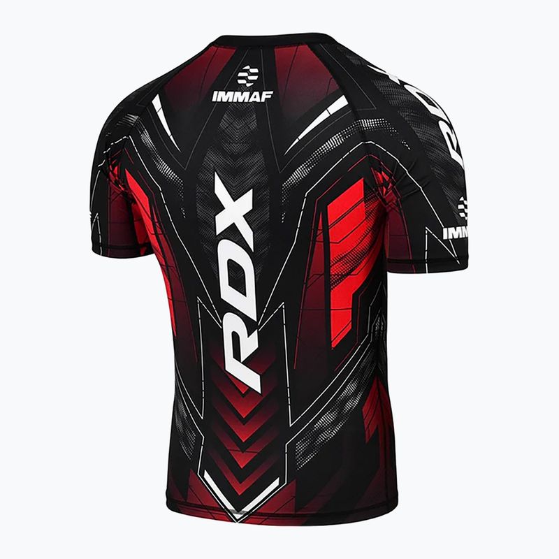 Men's training T-shirt RDX IMMAF Approved Half Sleeves Compression red 2