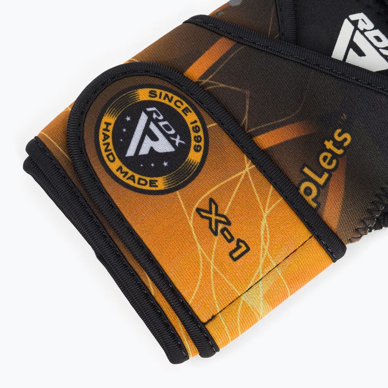 RDX Weight Lifting X1 Long Strap training gloves black/yellow WGN-X1Y 4