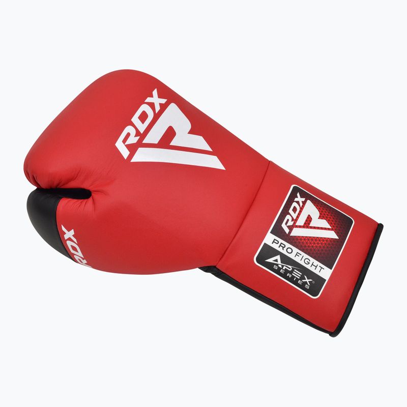 RDX Pro Fight Apex Competition Lace Up Boxing Gloves red 2