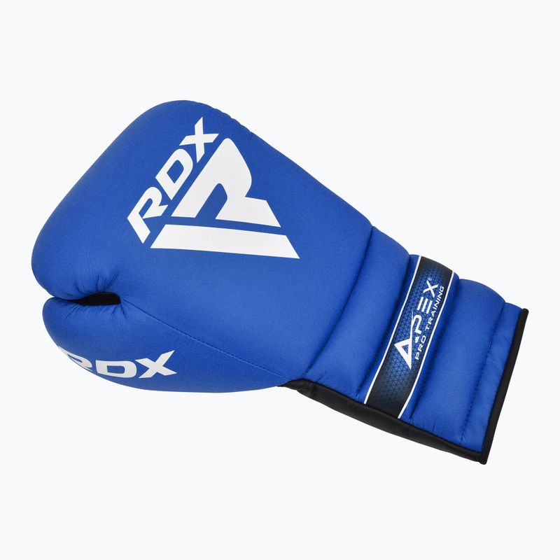 RDX Apex Lace Up Training Sparring Boxing Gloves blue 2