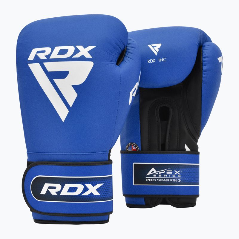 RDX Apex Sparring Training Boxing Gloves Hook & Loop blue