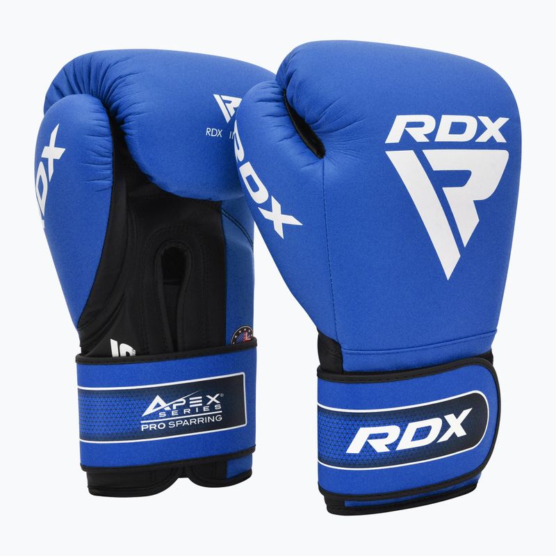 RDX Apex Sparring Training Boxing Gloves Hook & Loop blue 2