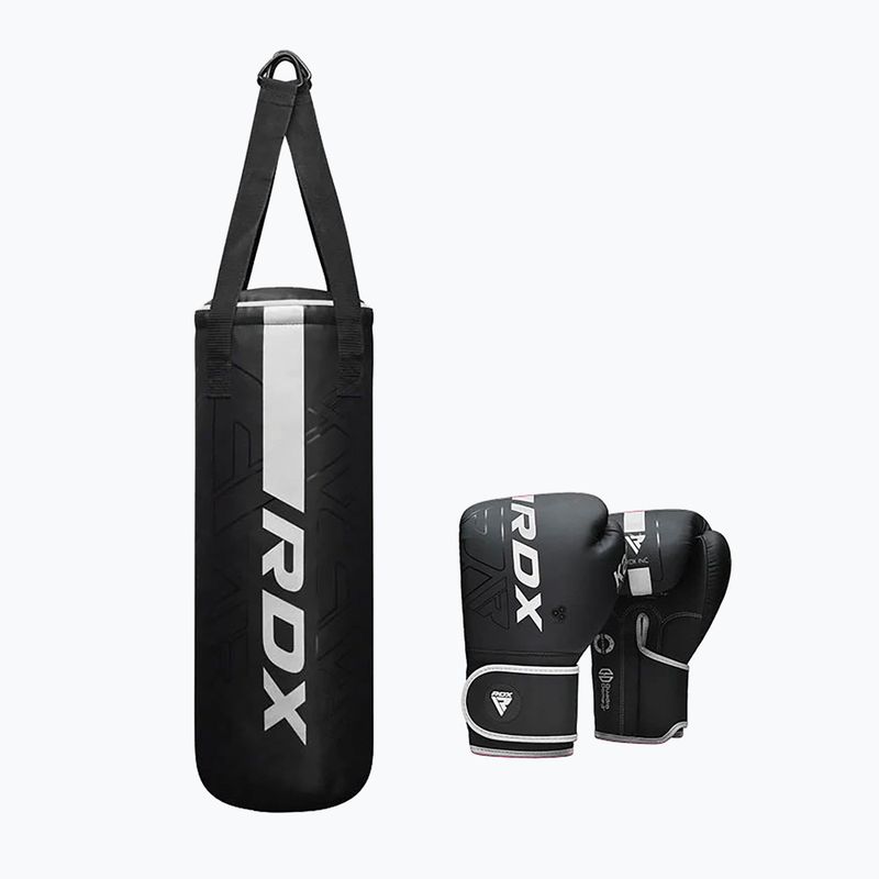 RDX F6 Junior Punch Bag + Boxing Gloves matte white