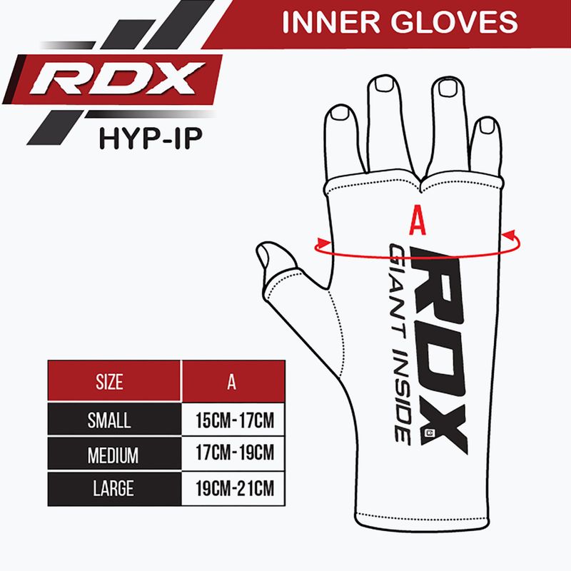 RDX Hosiery Inner Strap Black HYP-IB Gloves 8