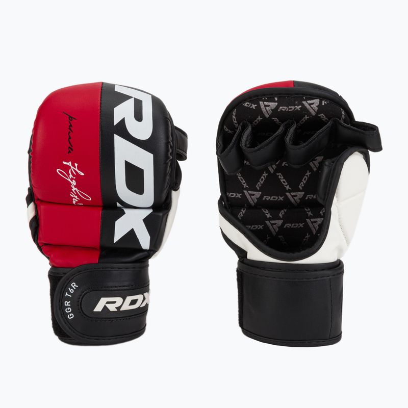 RDX T6 grappling gloves black-red GGR-T6R 3