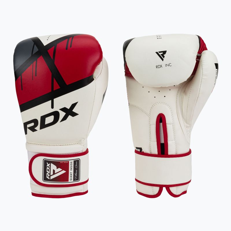 RDX boxing gloves red and white BGR-F7R 3