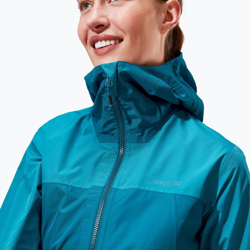 Berghaus Deluge Pro 3.0 deep ocean/jungle jewel women's rain jacket 4