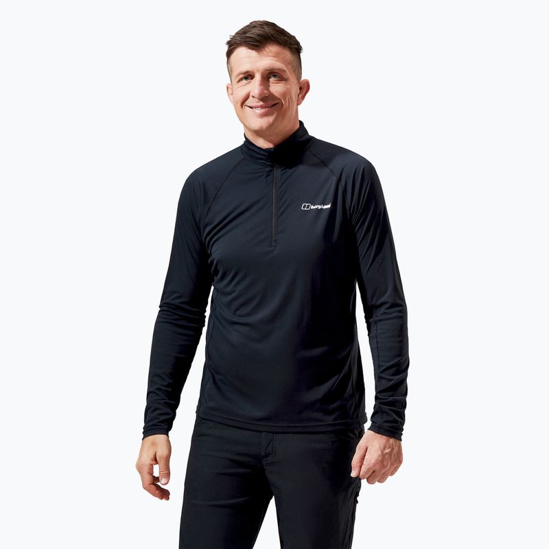 Men's Berghaus Trailblaze Tech Tee black/black Longsleeve