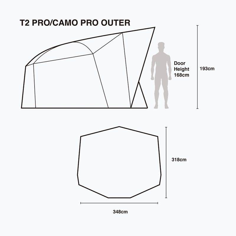 Nash Tackle Titan T2 Camo Pro green fishing tent T4236 8