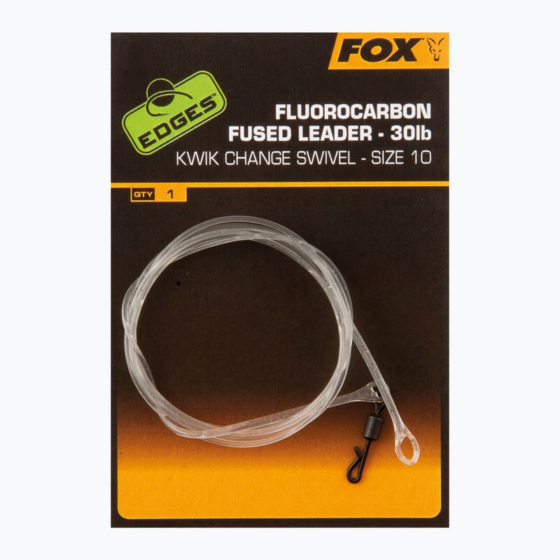 Fox International Fused Leader carp leader - Kwik Change transparent CAC695
