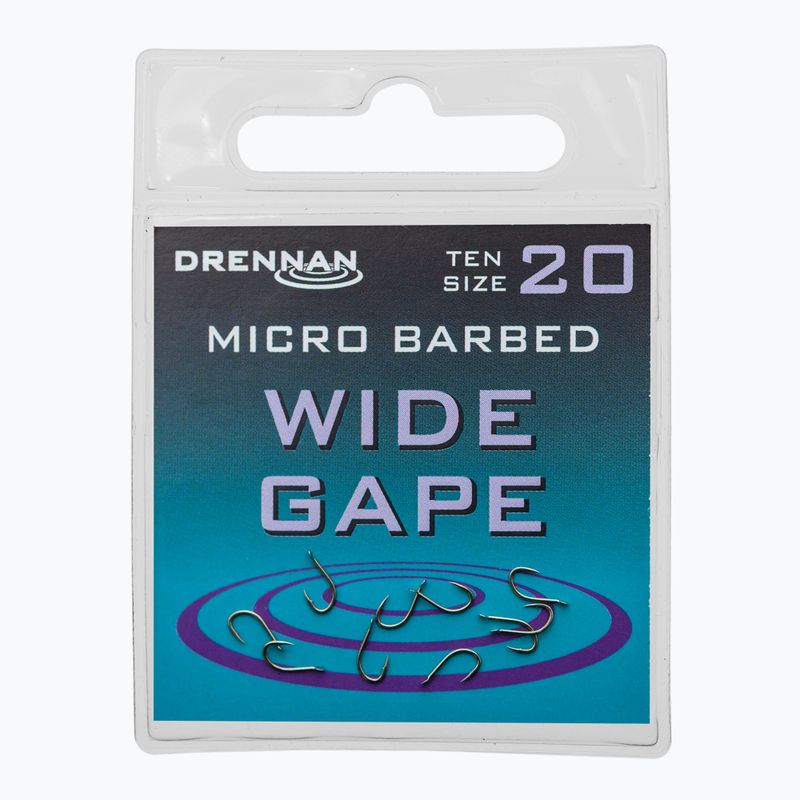 Drennan Wide Gape silver hooks HSWDGM020