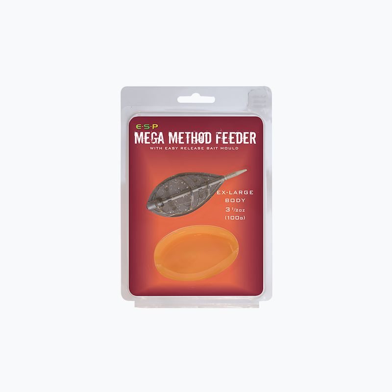ESP Mega Method Feeder XL groundbait basket + mould brown ETFMMB100