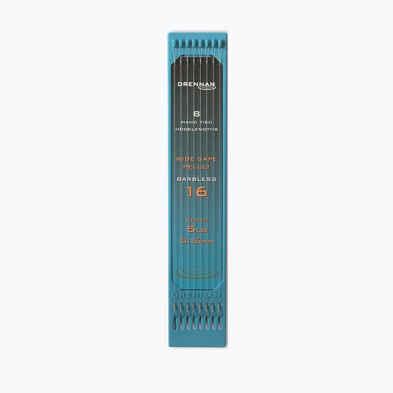 Drennan Wide Gape Pellet Htn Plate hab leader for methods HNPWGP616 clear + line 8pc.