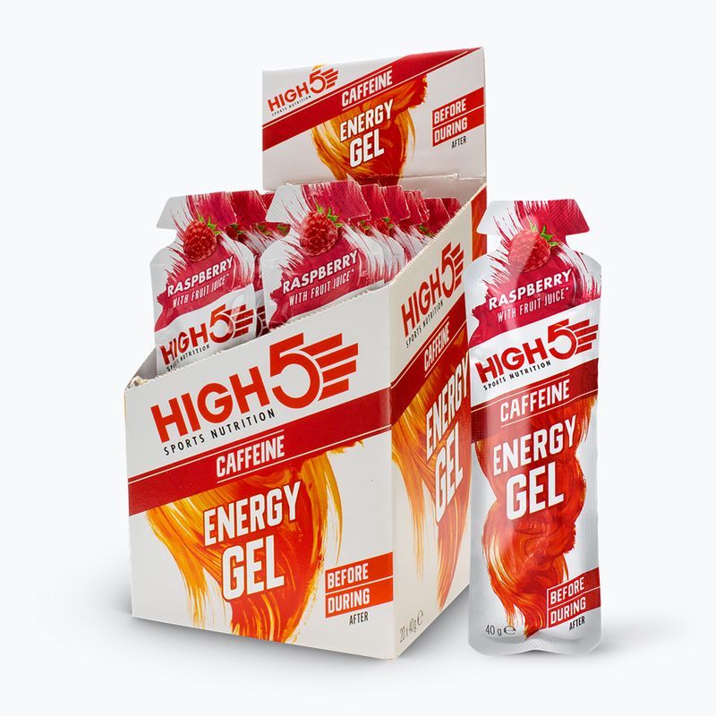Energy gel HIGH5 Energy Caffeine 40 g faspberry