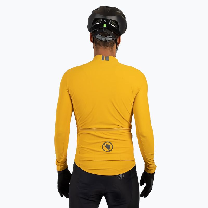 Men's Endura Pro SL II L/S mustard cycling longsleeve 3