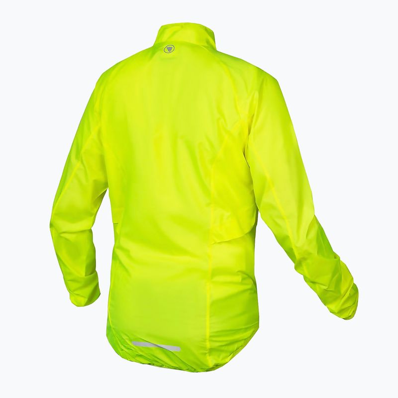 Men's cycling jacket Endura Pakajak hi-viz yellow 2