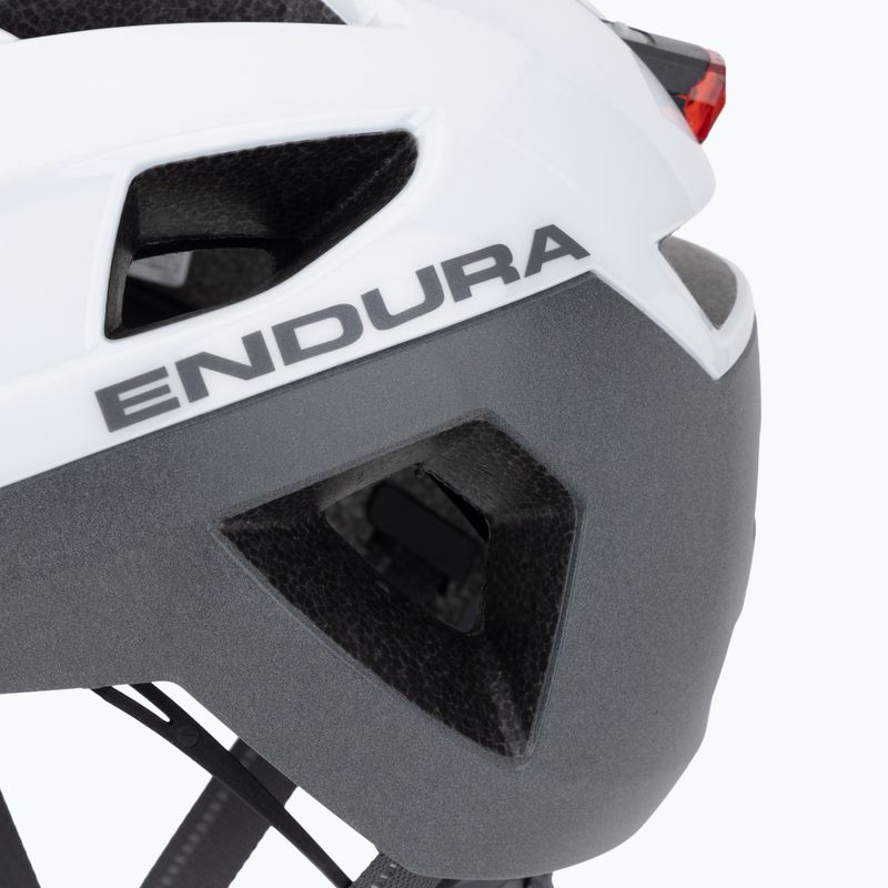 Endura Urban Luminite white bicycle helmet 7
