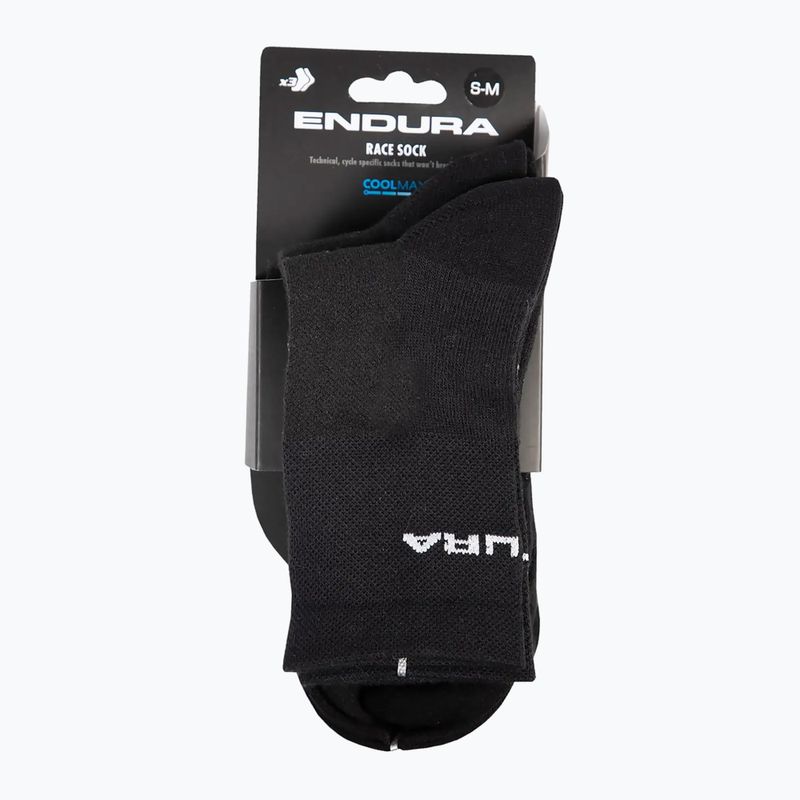 Endura Coolmax Race men's cycling socks 3-pack black 4