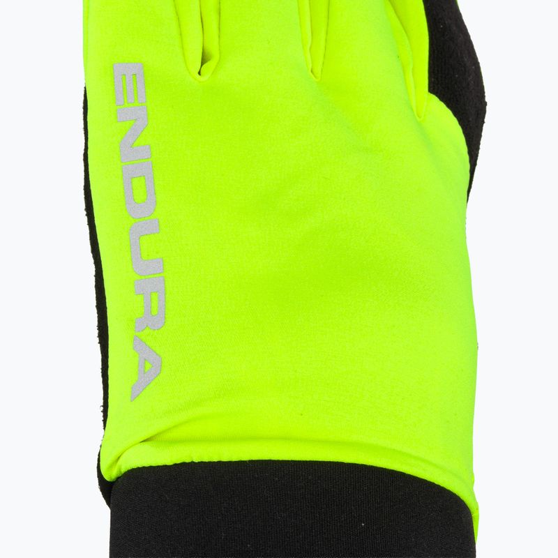 Men's cycling gloves Endura Strike bright yellow 4