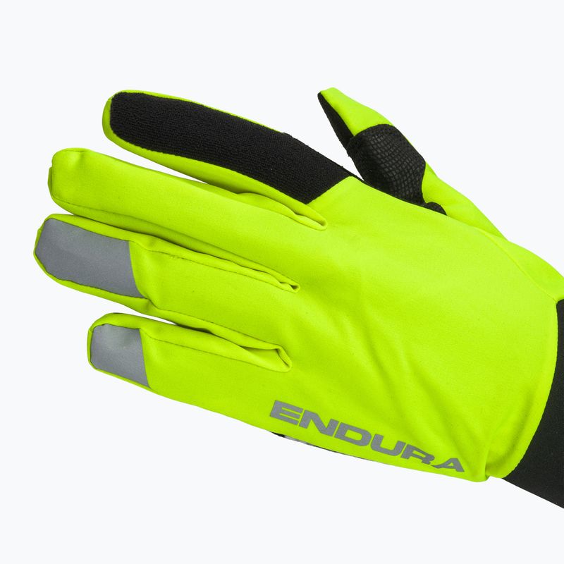 Men's cycling gloves Endura Strike bright yellow 5