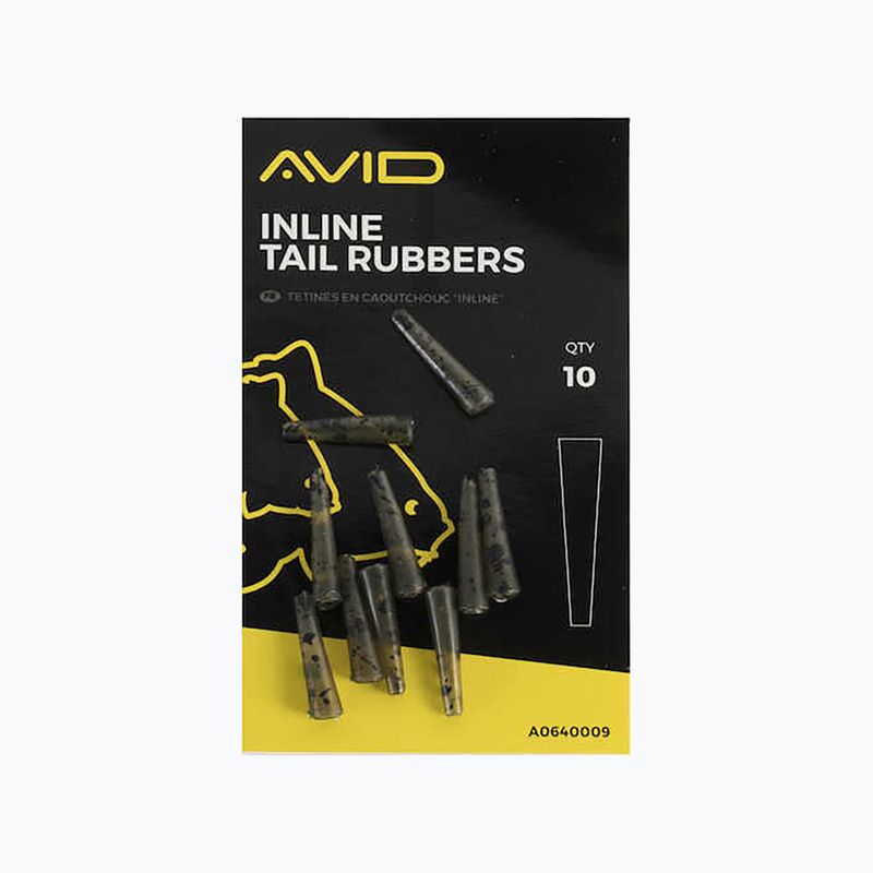 Avid Carp Inline Tail Rubbers safety clip protectors 10 pcs. Camo A0640009 2