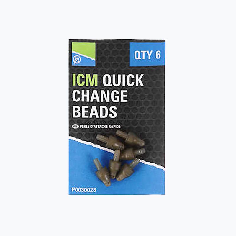 Preston Innovations ICM In-Line Quick Change Beads 6 pcs. brown P0030028