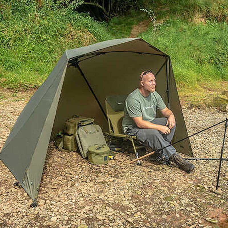 Korum Brolly Pentalite Shelter 50" green fishing umbrella K0370004 2