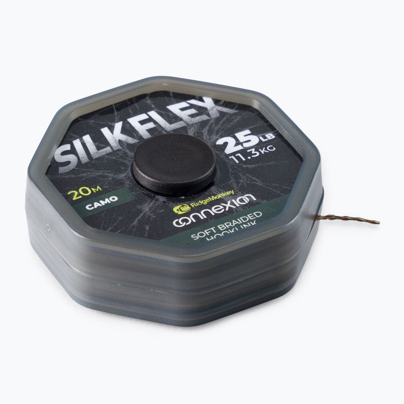 RidgeMonkey Connexion carp leader braid SilkFlex Soft Braid brown RMT321