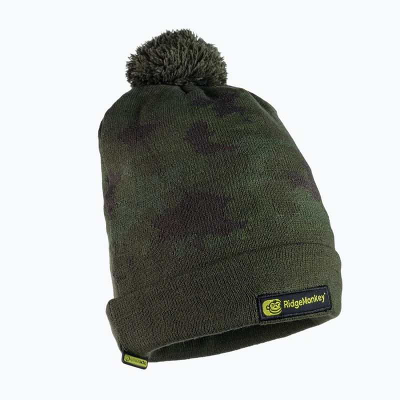 RidgeMonkey Apearel Bobble Fishing Beanie Hat green RM558