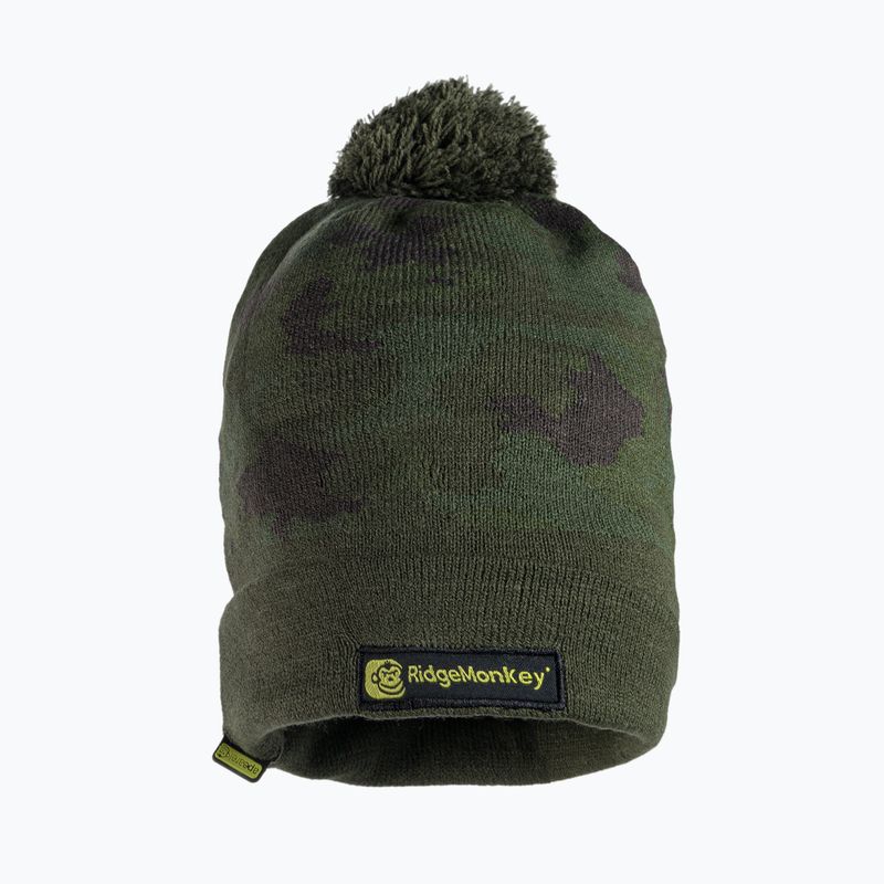 RidgeMonkey Apearel Bobble Fishing Beanie Hat green RM558 2