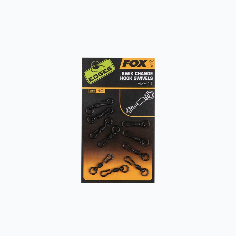 Fox International Edges Kwik Change Hook Swivels carp swivels black CAC702 2