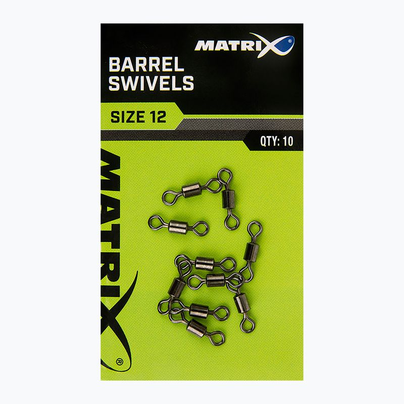 Matrix Barrel Swivels 10pcs silver GAC357 methode swivels