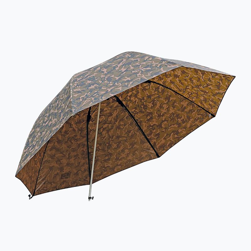 Fox International 60" Camo Brolly brown carp umbrella CUM268