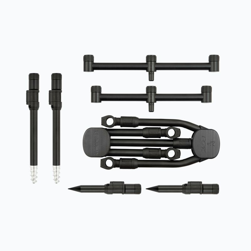 Fox International Black Label QR Pod complete black CRP045 3 rod stand 2