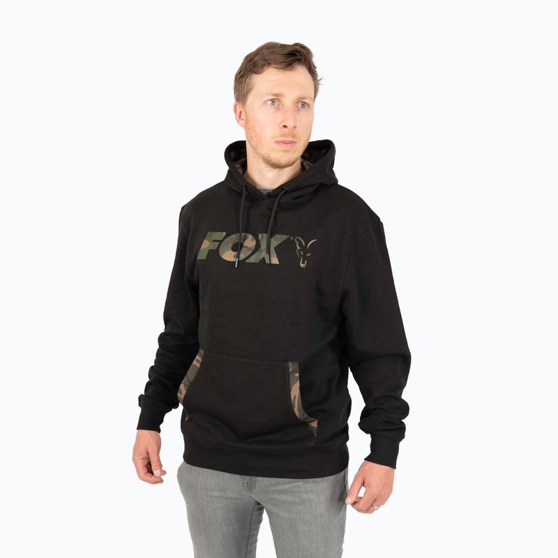 Fox International LW Print Pullover hooded fishing sweatshirt black CFX1 2